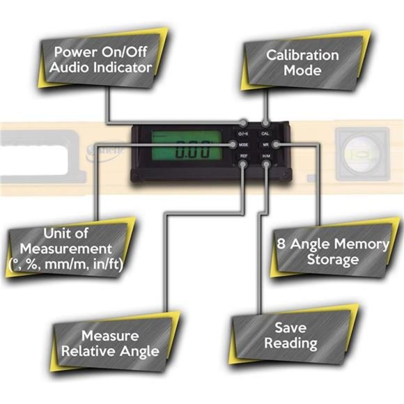 24-Inch Professional Digital Magnetic Level -IP54 Dust and Waterproof Electronic - Picture 6 of 6